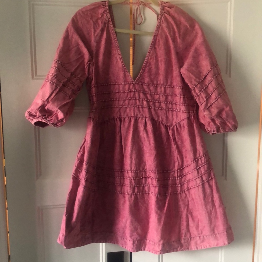 Pink Denim Free People dress size medium